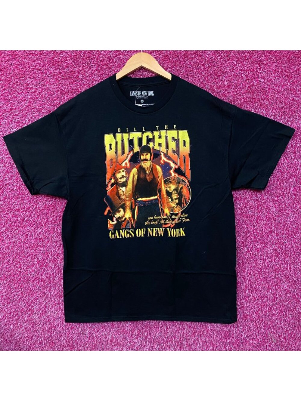 Bill The Butcher Gangs Of New York Portrait Graphic T-Shirt XL